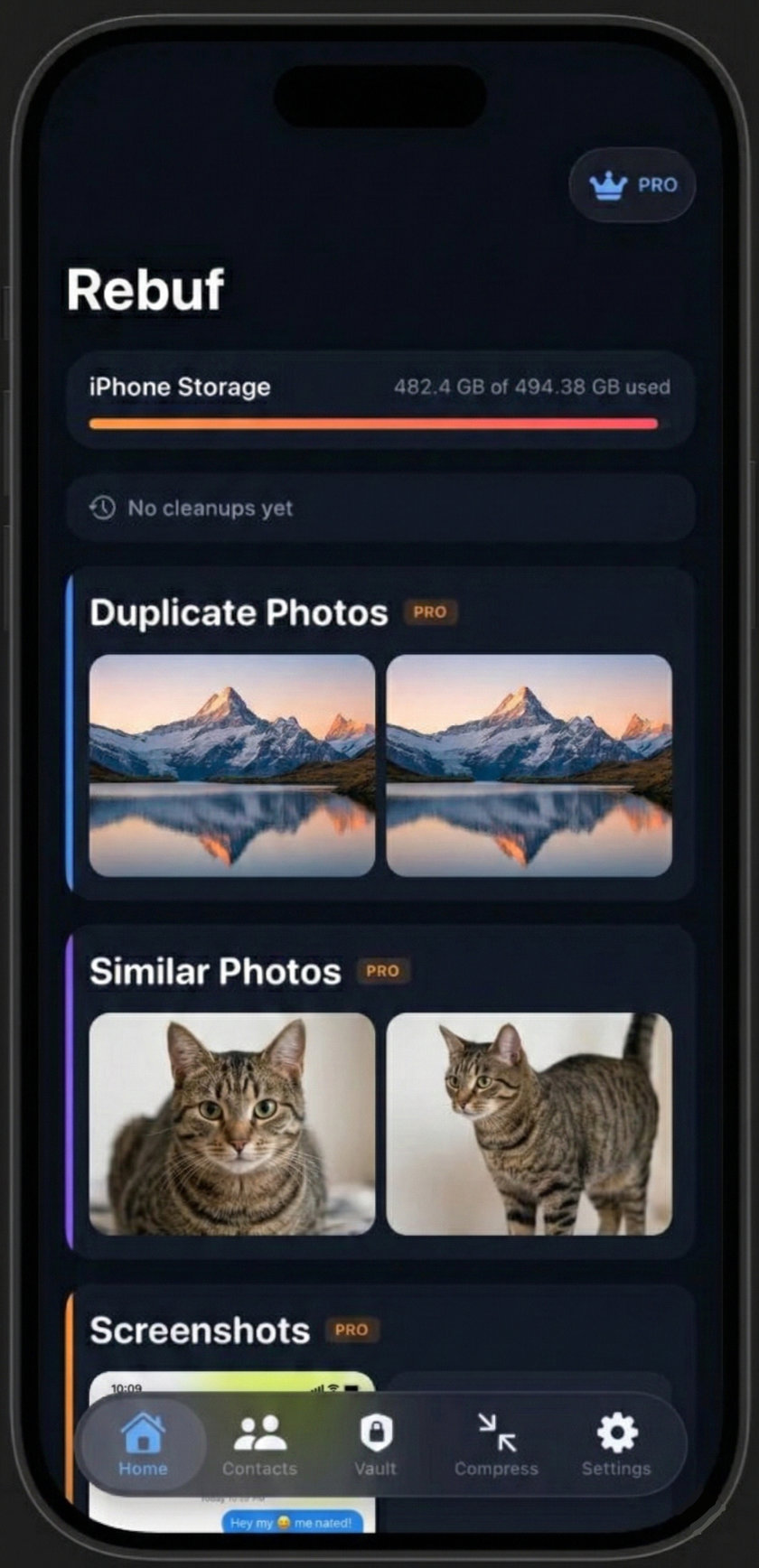 Rebuf App - iPhone Storage Cleaner